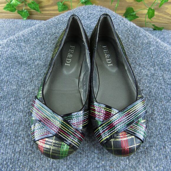 Fe&Di Women Flat Shoes Multicolor‎ Synthetic Slip On Size 35 Medium - Picture 3 of 10